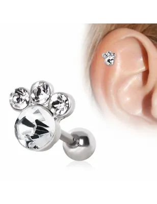 Piercing hélix patte d'animal