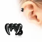 Piercing hélix dents de vampire noir