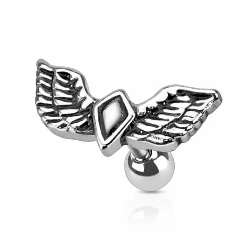 Piercing oreille cartilage hélix diamant ailé Piercing oreille cartilage hélix diamant ailé