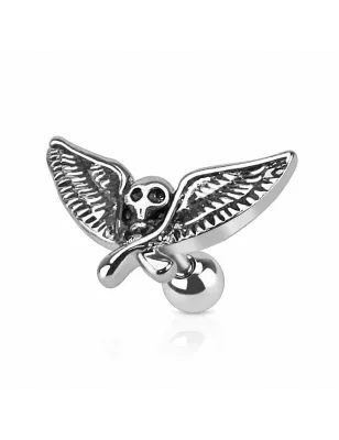 Piercing cartilage hélix crâne ailé