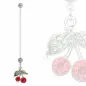 Piercing nombril de grossesse cerise