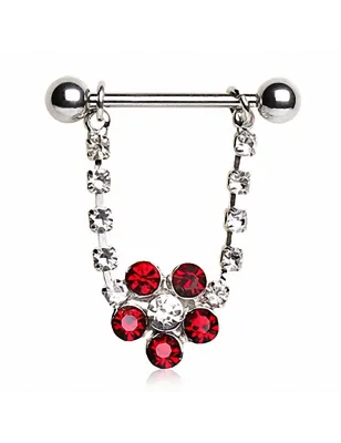 Piercing téton pendentif fleur