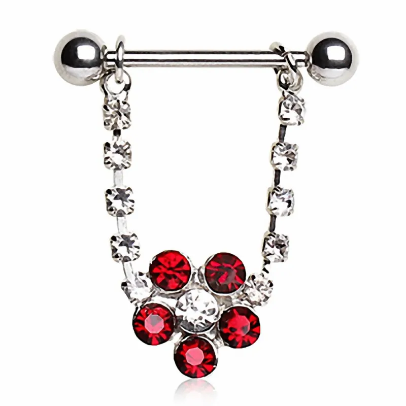 Piercing téton pendentif fleur