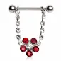 Piercing téton pendentif fleur