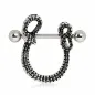 Piercing téton bouclier serpent