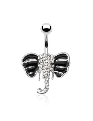 Piercing nombril éléphant noir