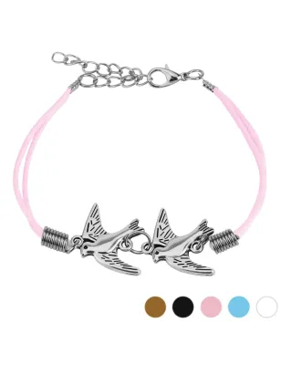 Bracelet similicuir colombes