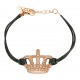 Bracelet similicuir couronne