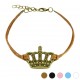 Bracelet similicuir couronne