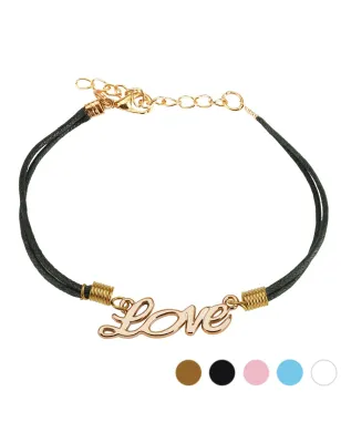 Bracelet similicuir mot LOVE