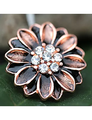 Piercing nombril plaqué or rose fleur