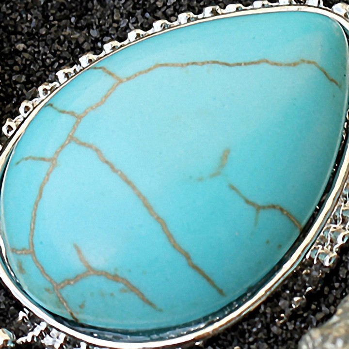 Piercing nombril large turquoise