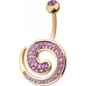 Piercing nombril Crystal Evolution Swarovski Doré Tourbillon