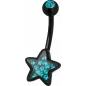 Piercing nombril Crystal Evolution Swarovski Noir Etoile