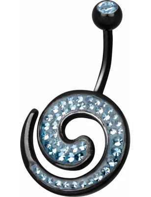 Piercing nombril Crystal Evolution Swarovski Noir Tourbillon