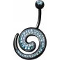 Piercing nombril Crystal Evolution Swarovski Noir Tourbillon
