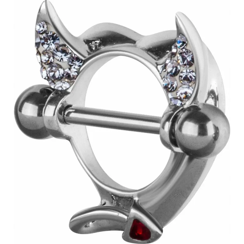 Piercing téton Crystal Evolution Swarovski Devil Heart