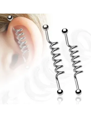 Piercing oreille Industriel Ressort - Bijou Piercing Industriel