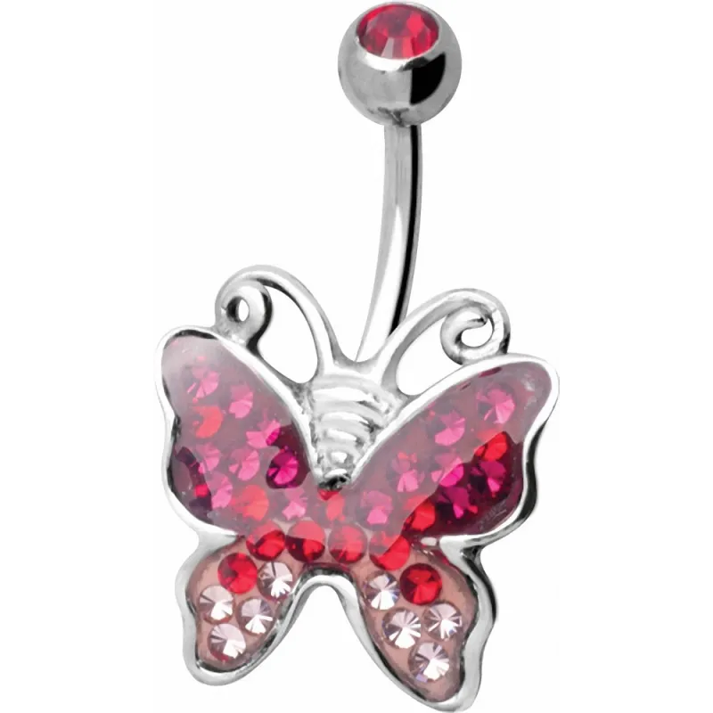 Piercing nombril Crystal Evolution Swarovski Papillon