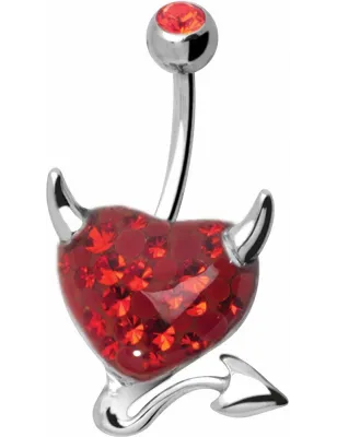 Piercing nombril Crystal Evolution Swarovski Coeur Endiablé