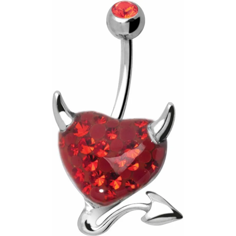 Piercing nombril Crystal Evolution Swarovski Coeur Endiablé