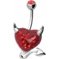 Piercing nombril Crystal Evolution Swarovski Coeur Endiablé