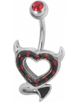 Piercing nombril Crystal Evolution Swarovski Devil heart