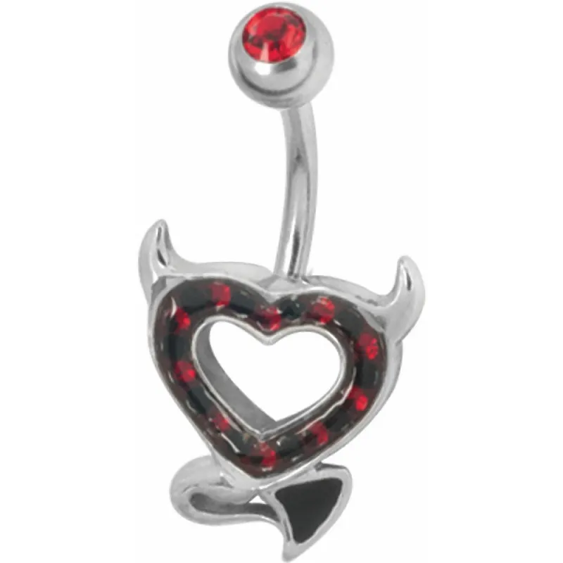 Piercing nombril Crystal Evolution Swarovski Devil heart