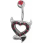 Piercing nombril Crystal Evolution Swarovski Devil heart