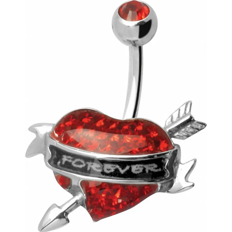 Piercing nombril Crystal Evolution Swarovski Coeur Forever
