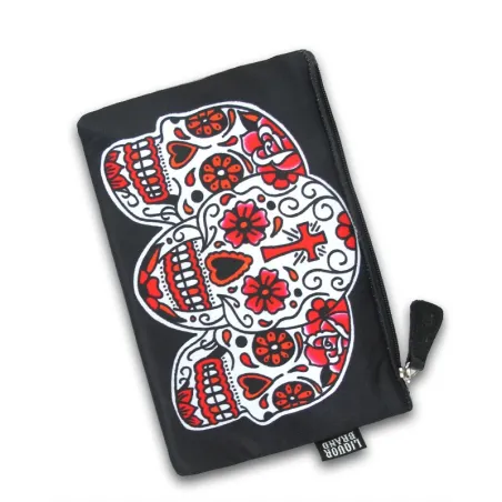 LIQUOR BRAND Trousse de maquillage gothique crânes mexicains Amigos