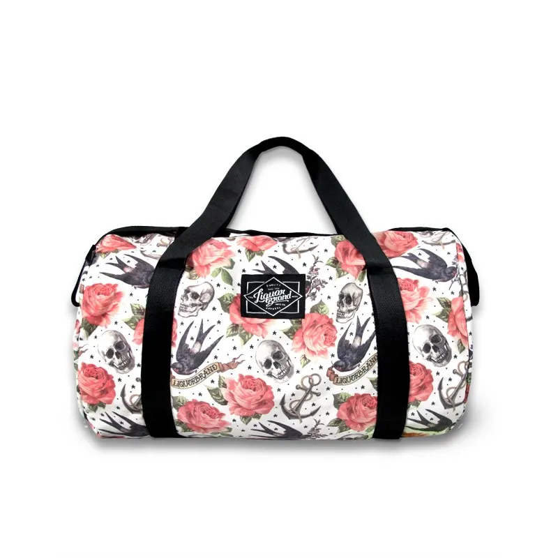 LIQUOR BRAND Sac en toile Rose Tatoo