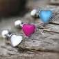Piercing cartilage coeur émaillé