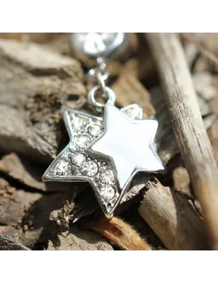 Piercing nombril double étoile