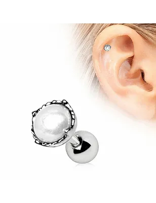 Piercing cartilage couronne perle