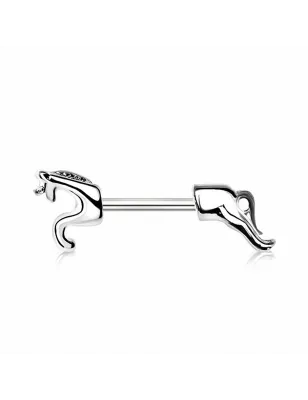 Piercing téton licorne