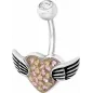 Piercing nombril Crystal Evolution Swarovski Coeur ailes