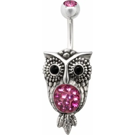 Piercing nombril Crystal Evolution Swarovski Hibou