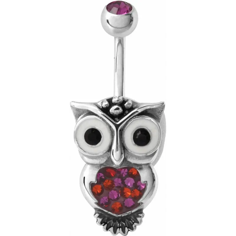 Piercing nombril Crystal Evolution Swarovski Chouette