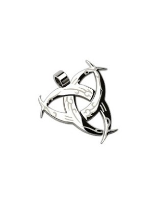 Pendentif Tribal en acier inoxydable
