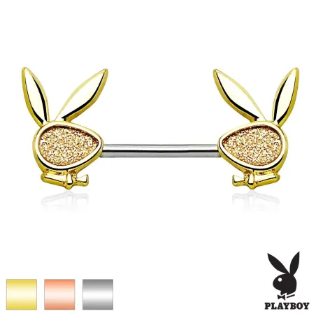 Piercing téton Playboy sable scintillant
