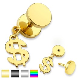 Piercing faux plug dollar