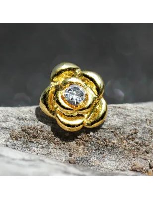 Piercing cartilage plaqué or rose