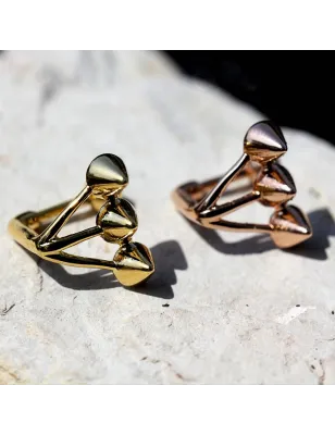 Piercing cartilage plaqué or trident