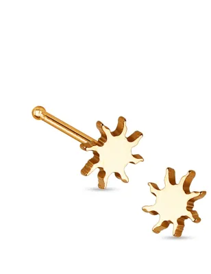 Piercing nez tige droite soleil