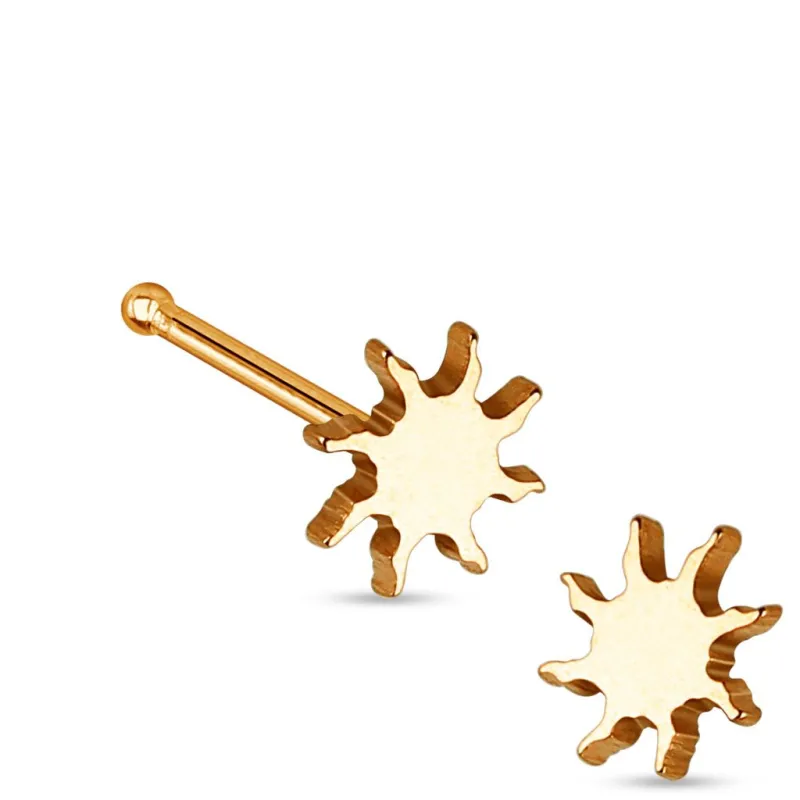 Piercing nez tige droite soleil