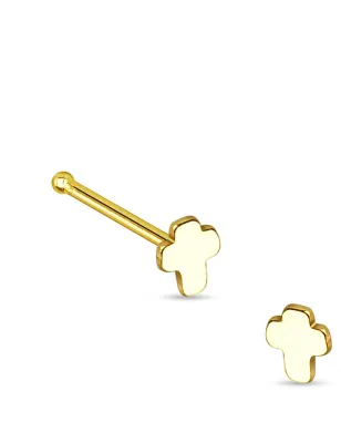 Piercing nez tige droite croix