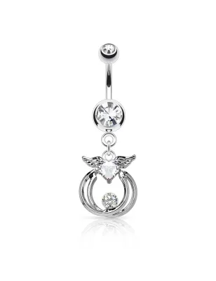 Piercing nombril ailes d'ange cercles