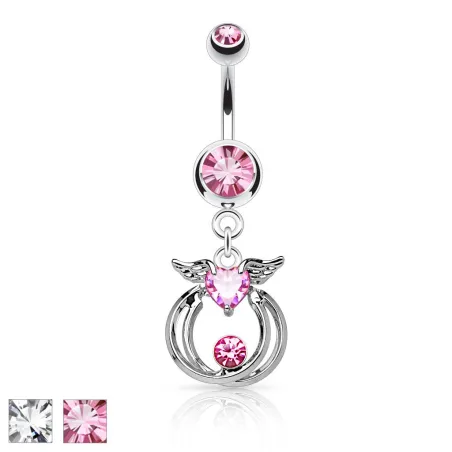Piercing nombril ailes d'ange cercles