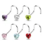 Piercing nez Coeur Tige Courbée Acier
